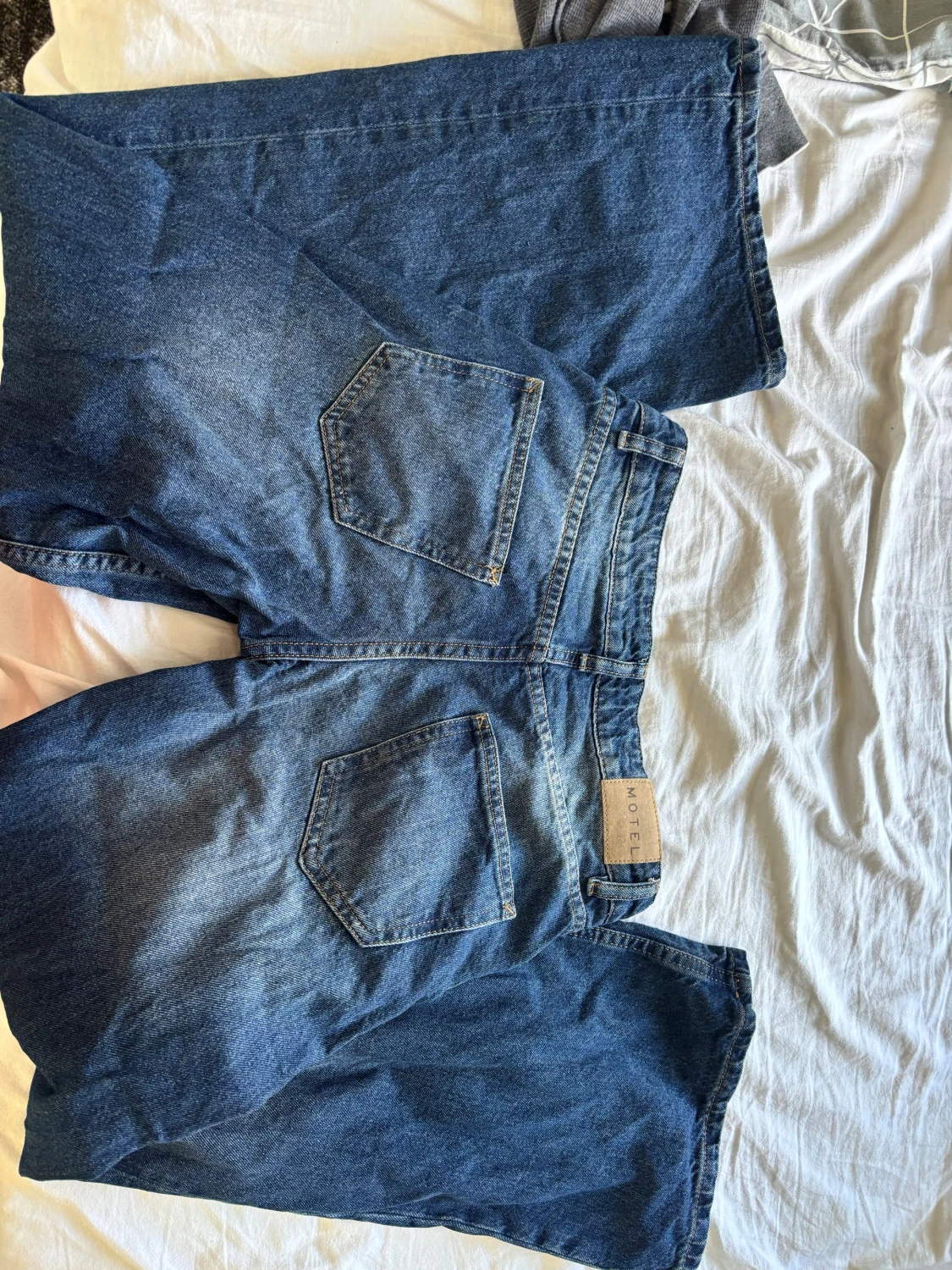 Wide jeans från Motel, blå denim - 5