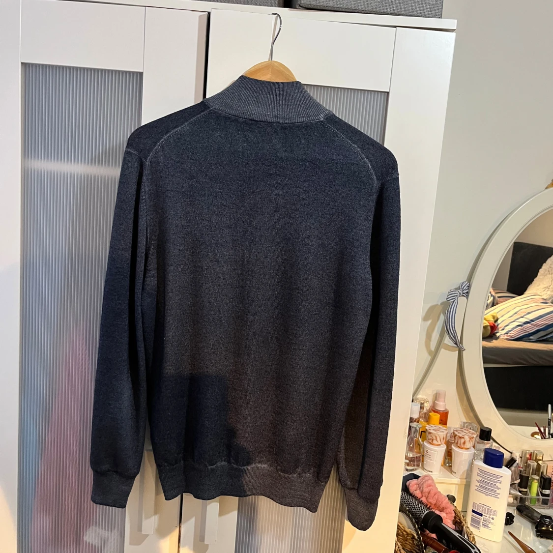 Exklusiv Gran Sasso hel zip / full zip kofta med dragkedja 100% virgin wool - 1