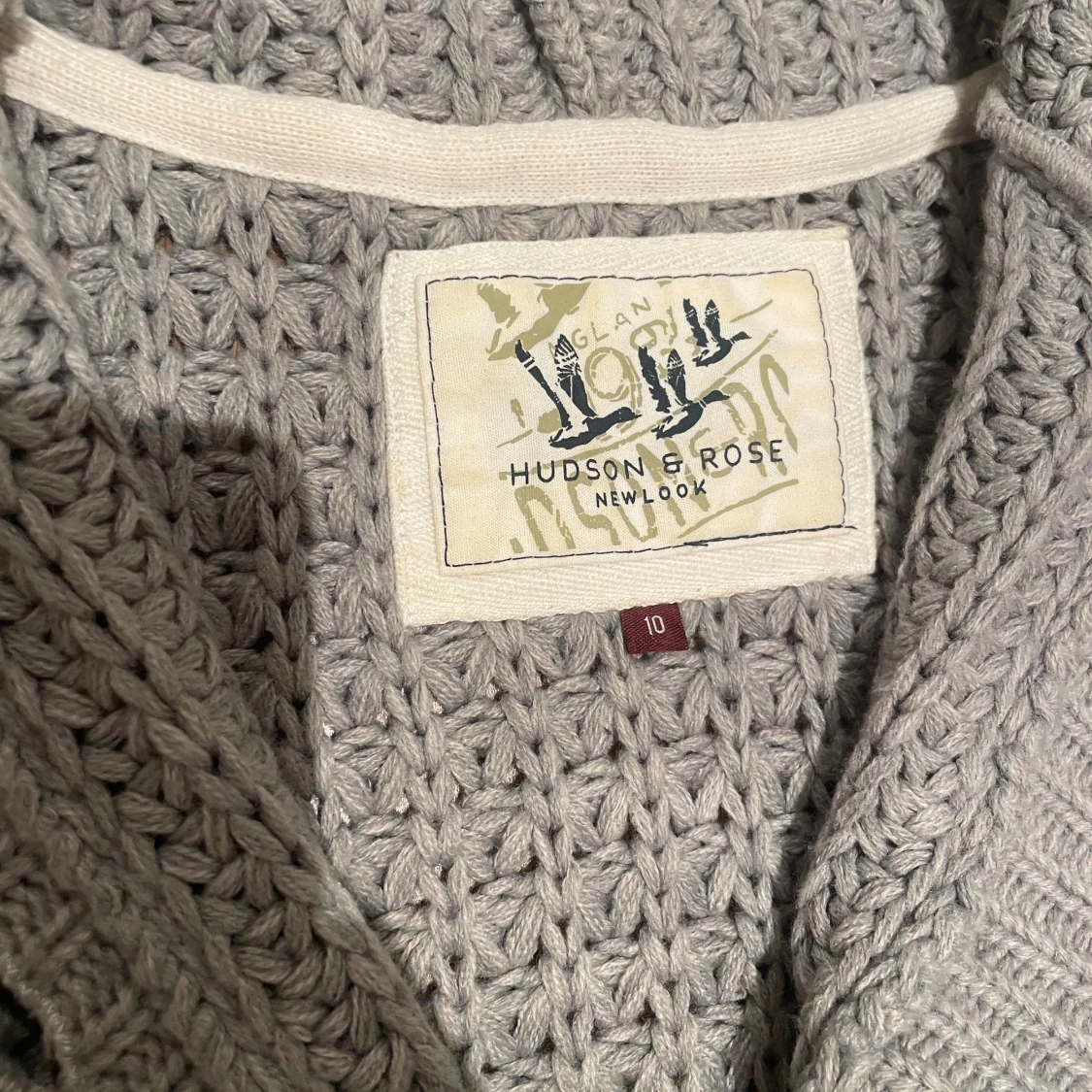 Grå stickad cardigan  - 4