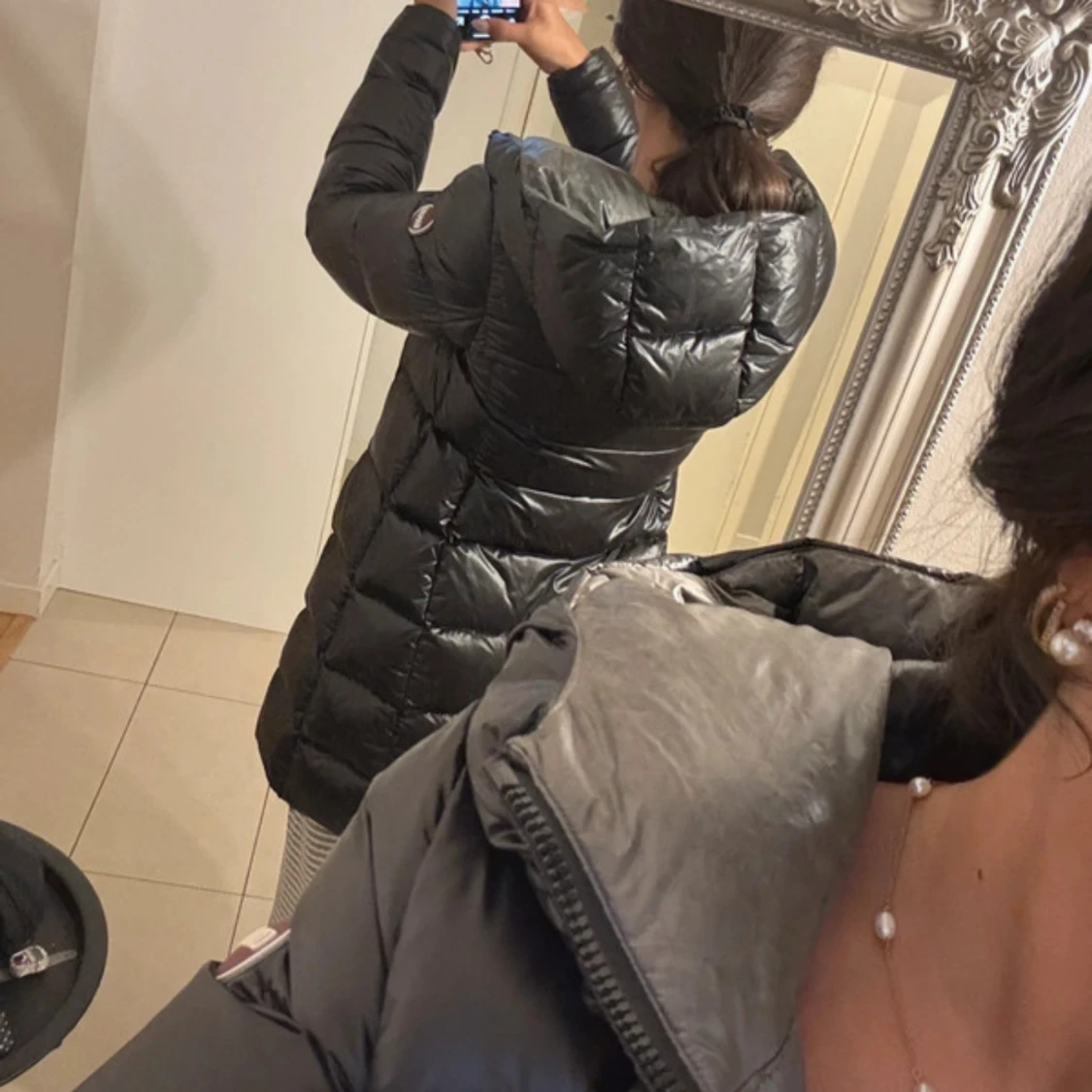 Svart lång jacka från Colmar - 3