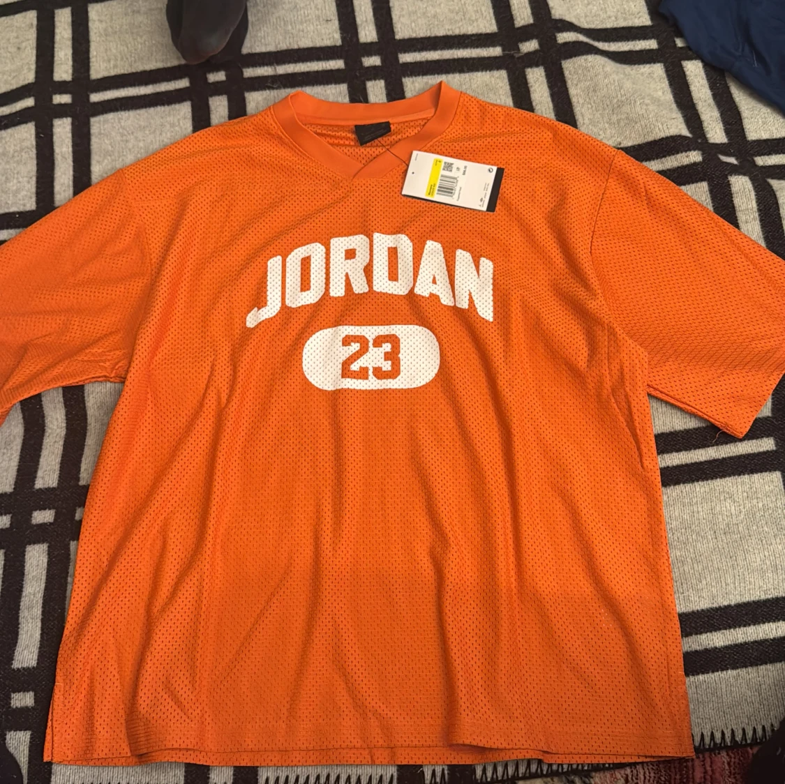 Orange Jordan mesh pikétröja S