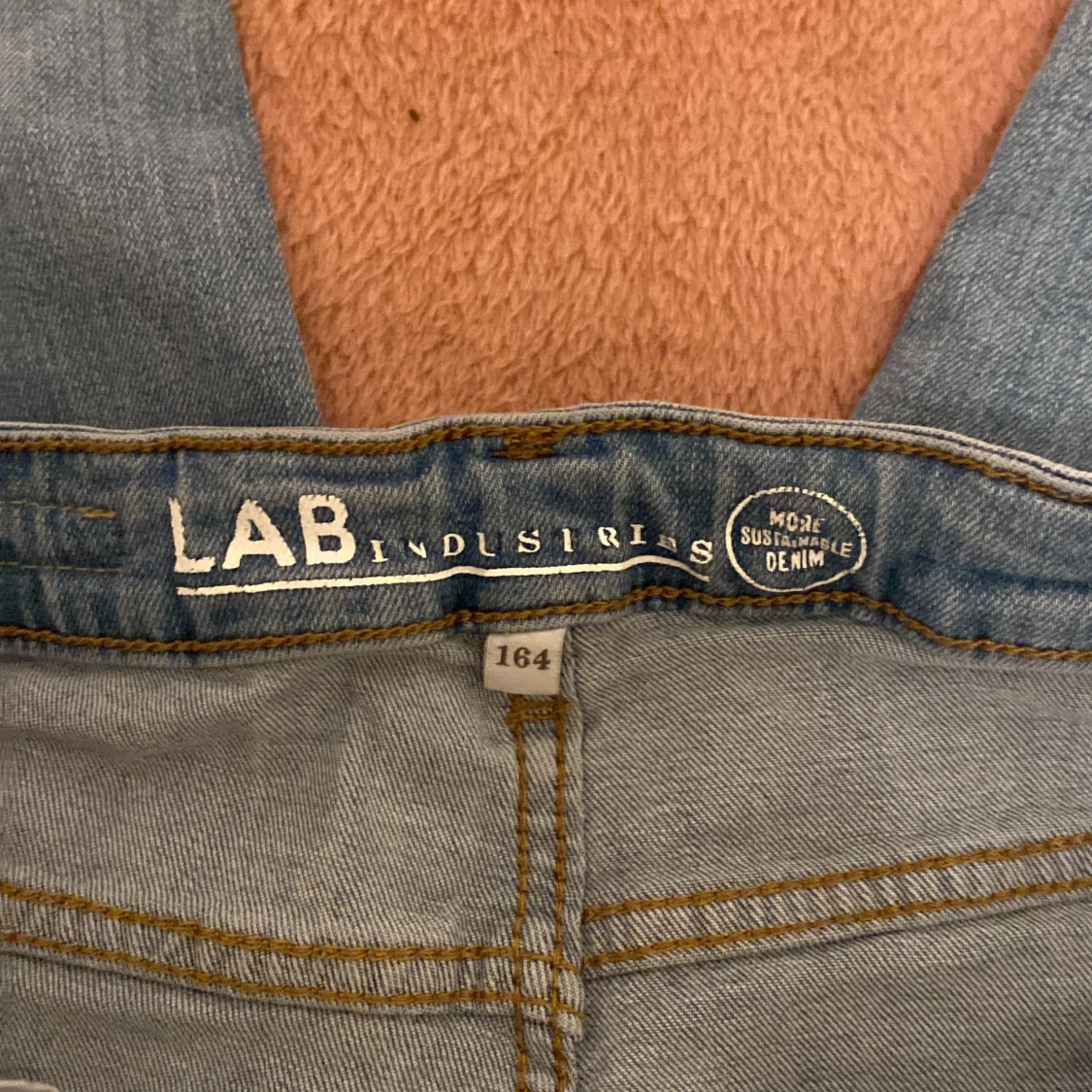 Wide jeans från LAB Industries, ljusblå - 2