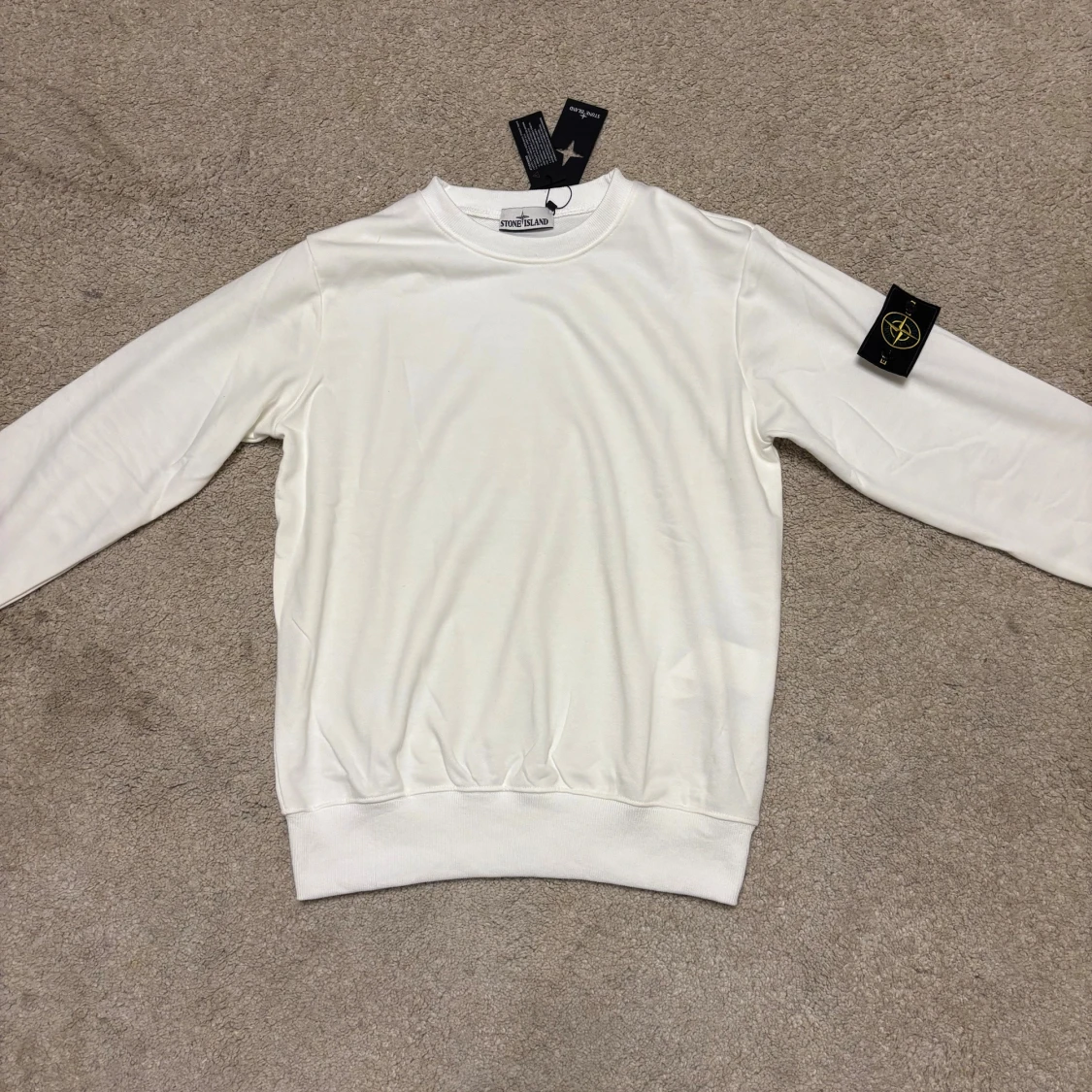 Vit sweatshirt från Stone Island