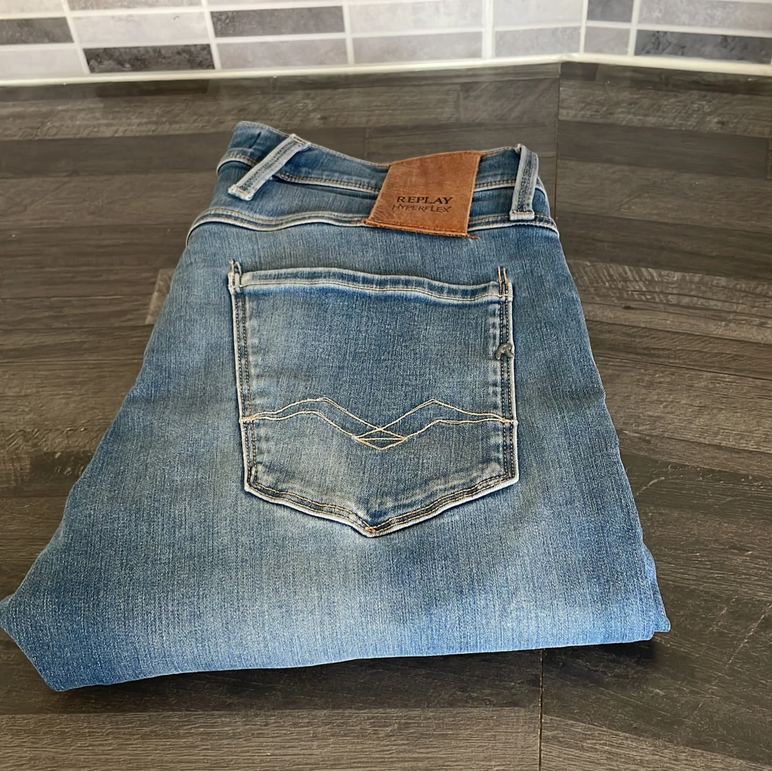 Replay Hyperflex ljusblå jeans