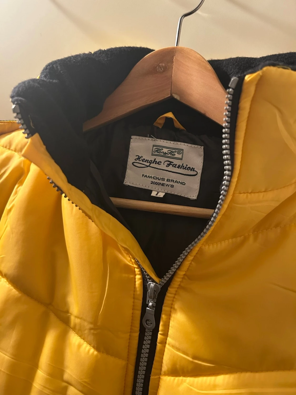 Gul pufferjacka från Henghe Fashion - 1