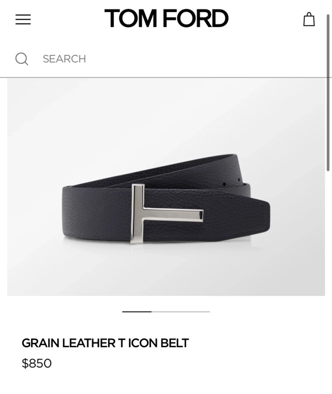 Svart skärp Tom Ford T Icon - 3