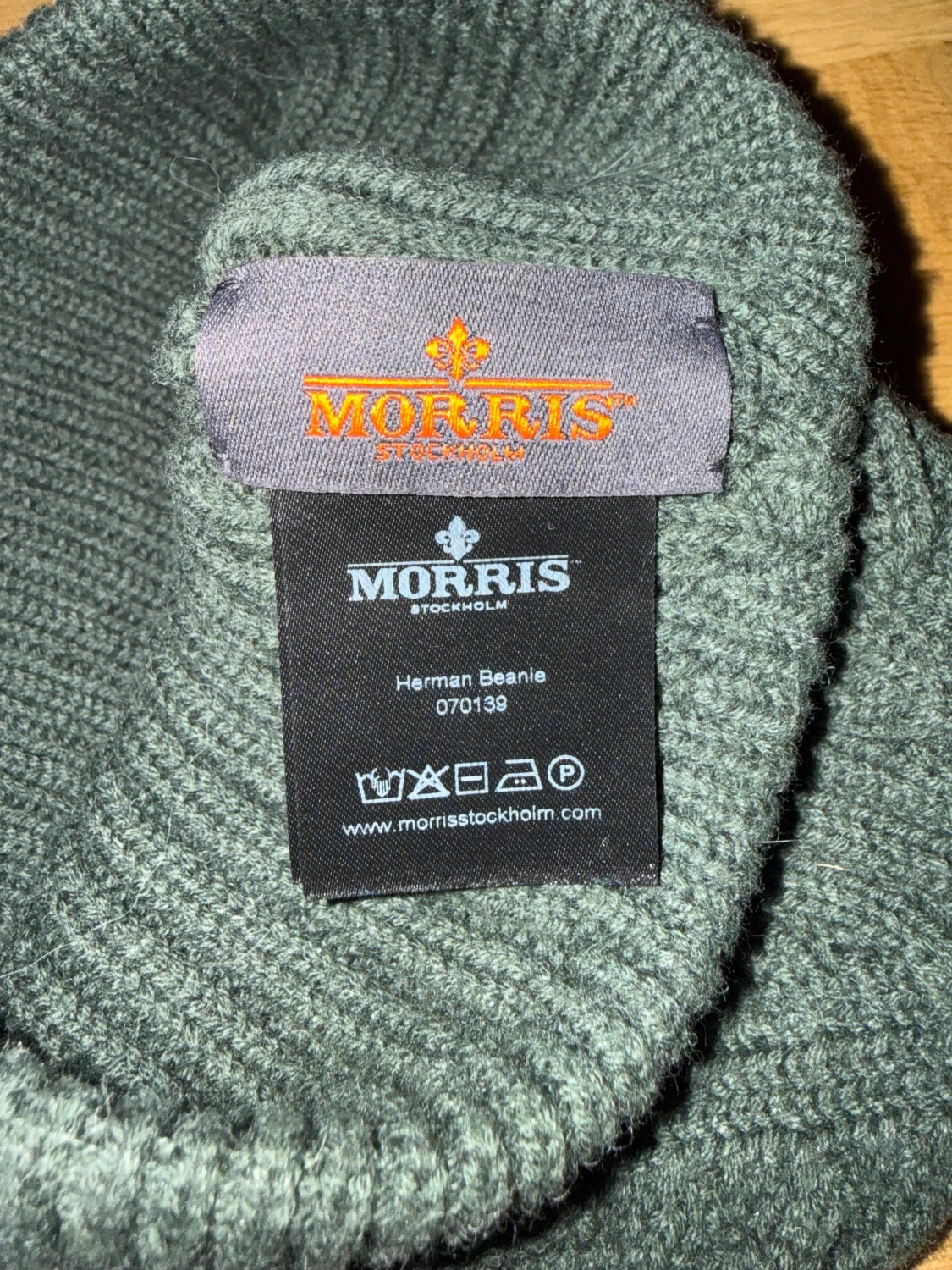 Mörkgrå ribbad mössa Morris - 2