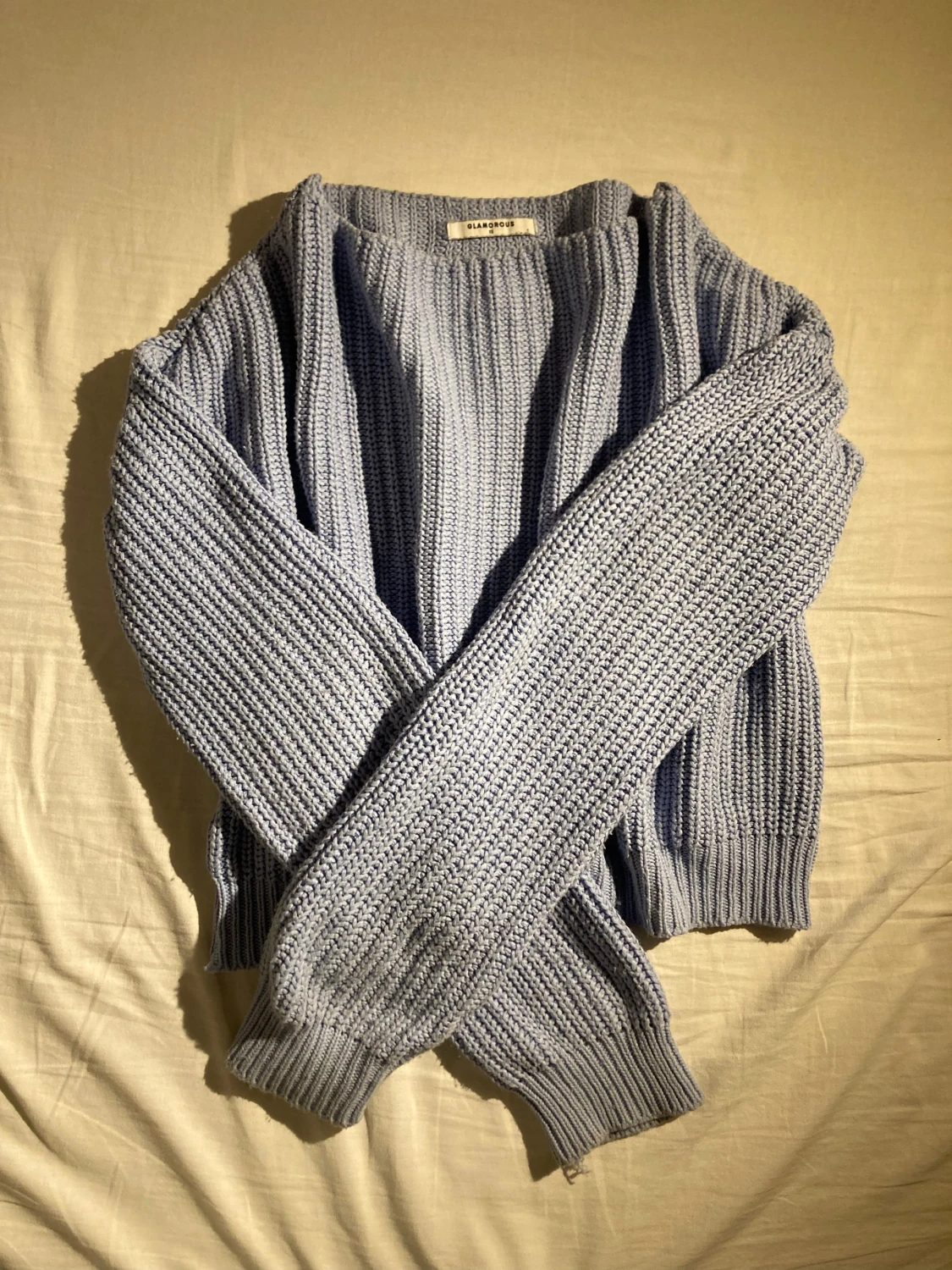 Ljusblå stickad tröja Glamorous - 1