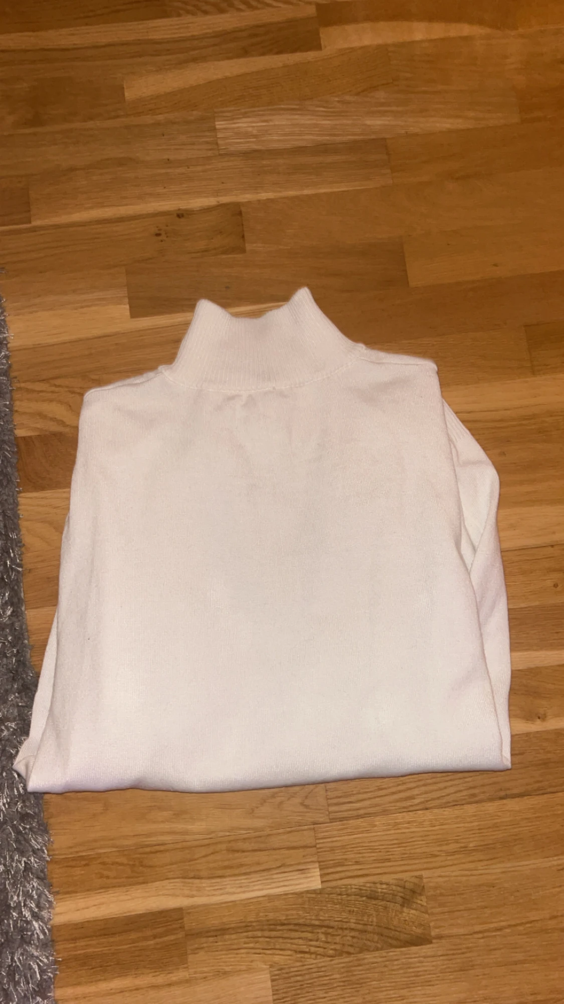 Vit Kashmir half zip tröja - 2