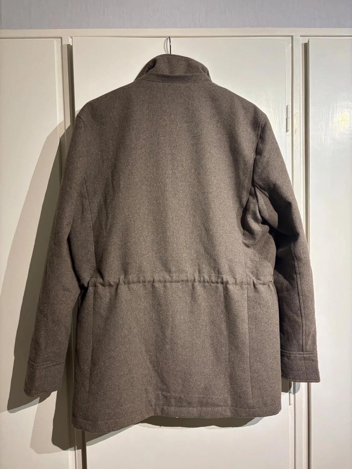 Mörk beige jacka/rock från John Henric i ull - 1