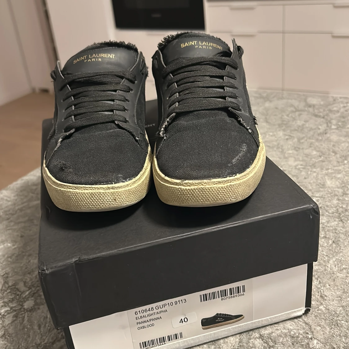 Svarta Saint Laurent sneakers strl 40 - 1