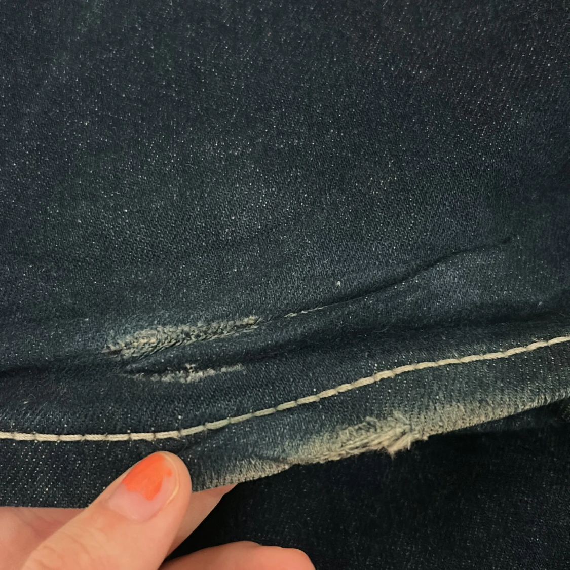 Lågmidjade mörk blåa jeans - 3