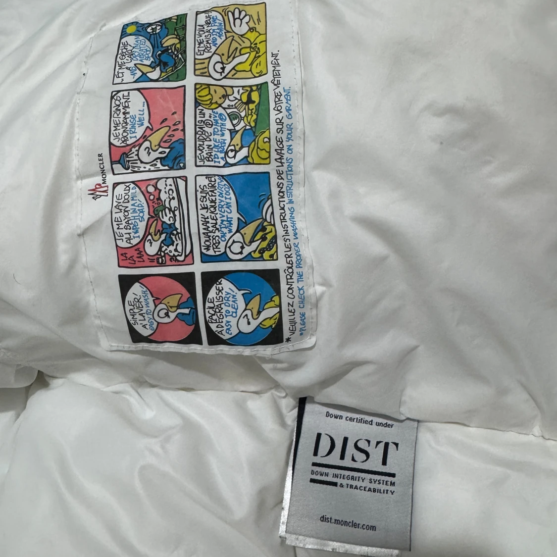 Vit Moncler pufferjacka med huva - 4