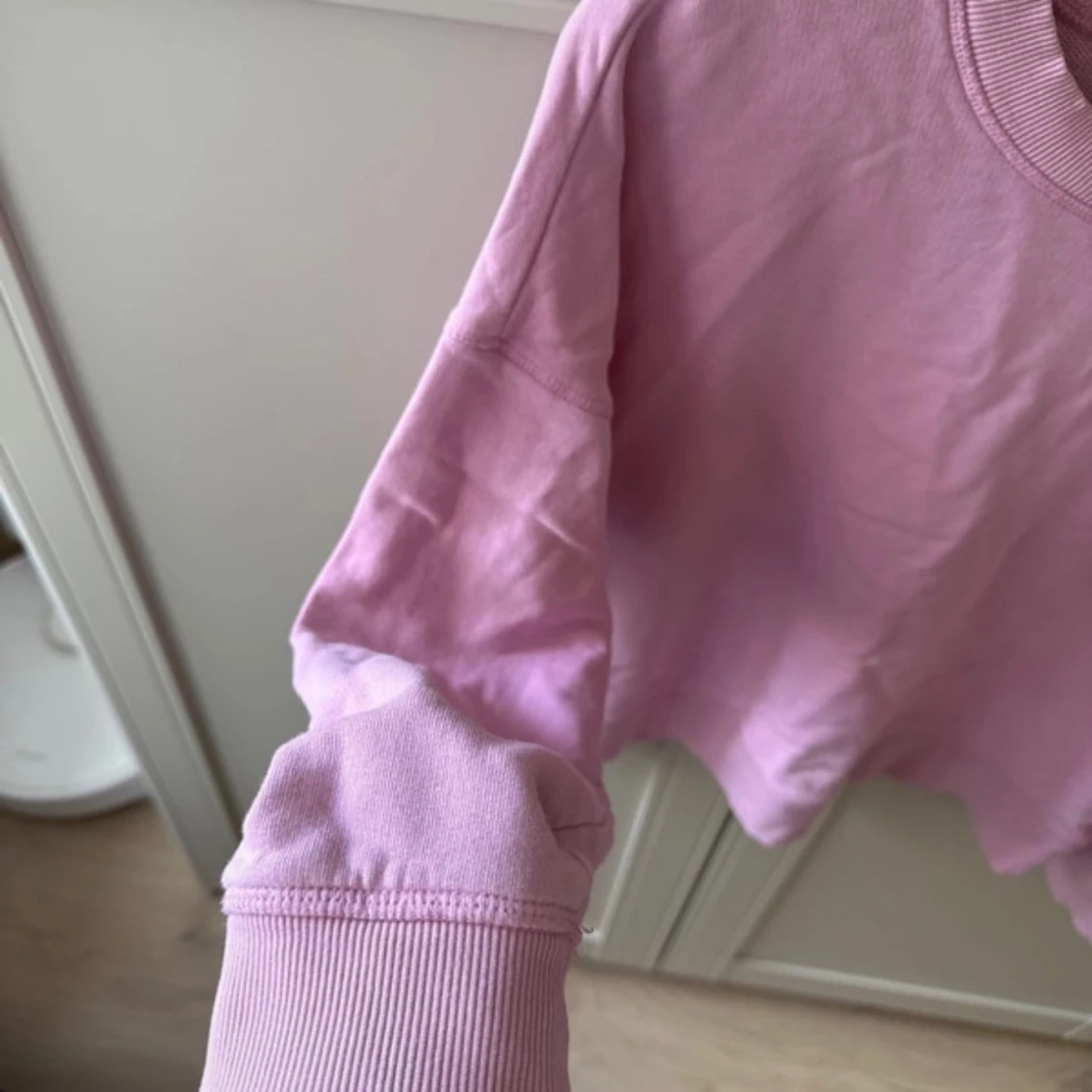 Ljusrosa sweatshirt med loose fit - 1