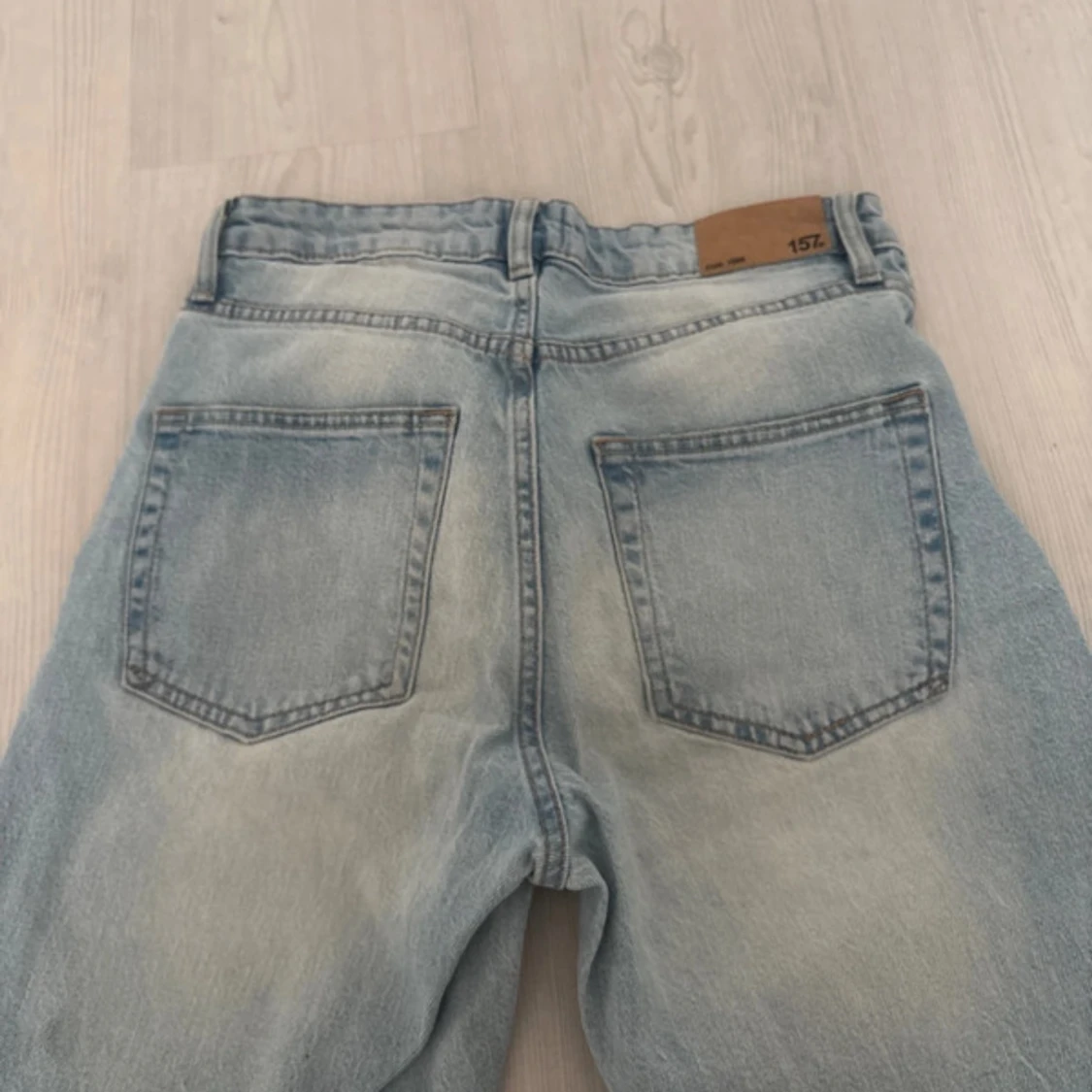 Ljusblå raka jeans från 157 - 1