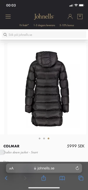 COLMAR LADIES DOWN JACKET - Säljer min Colmar dun jacka i strl 34. Köpt för 5 månader sen. I super bra skick. Köpt för 5999kr. Möts endast upp i sthlm! 