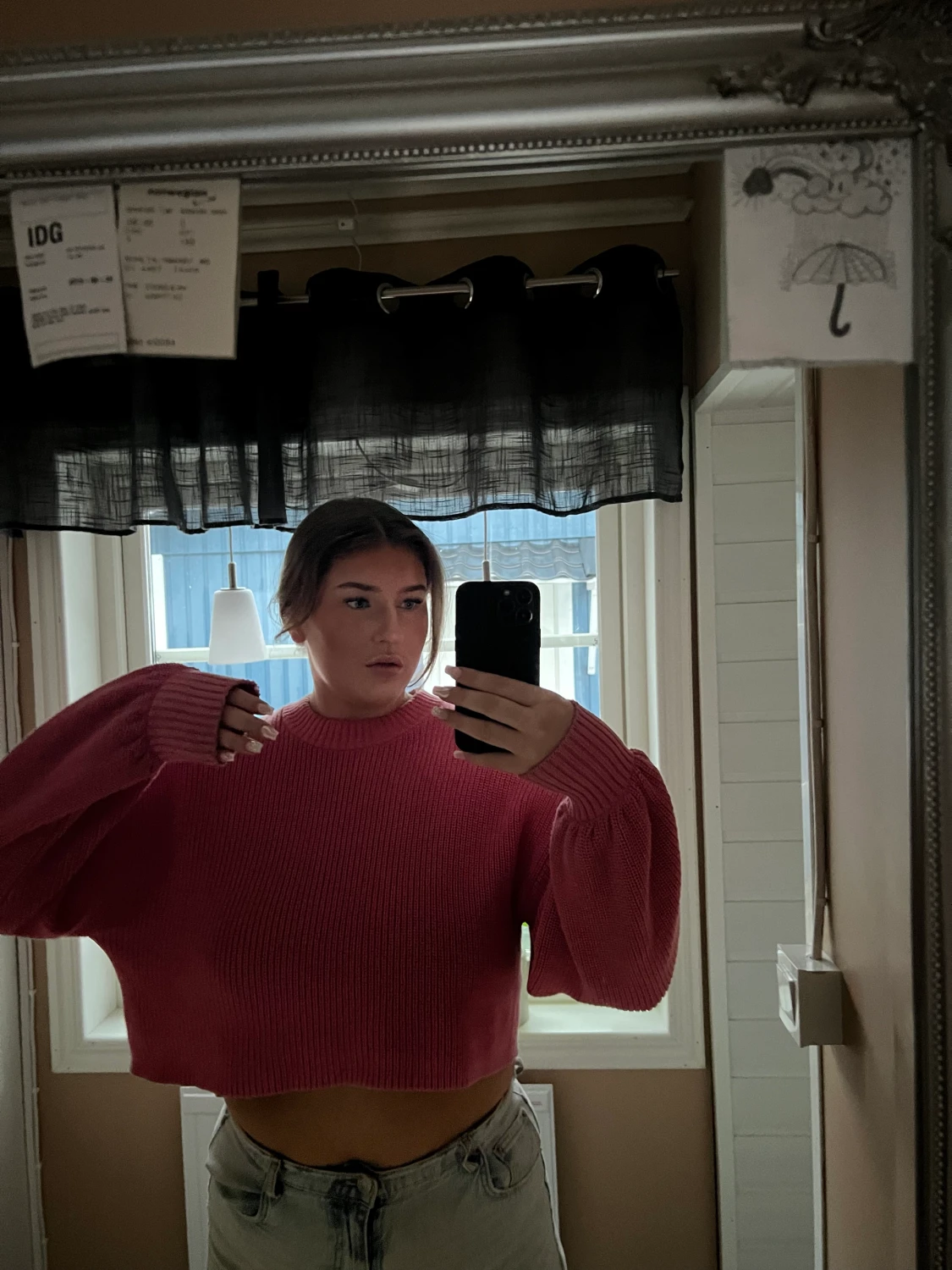 Stickad kroppad tröja - 90