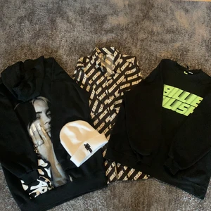Säljer Billie Eilish Merch - Säljer dessa plagg för att de kommer inte till användning. Alla plagg är i bra skick, skjortan är helt oanvänd. Plaggen kan köpas enskilt och då kan pris diskuteras.  Köparen står för frakten💗