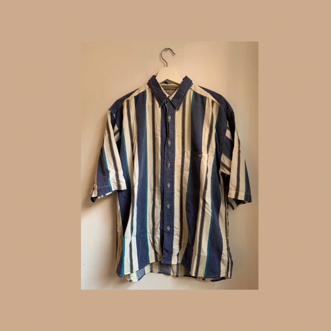 Vintage Striped Short Sleeve Button Down - 90