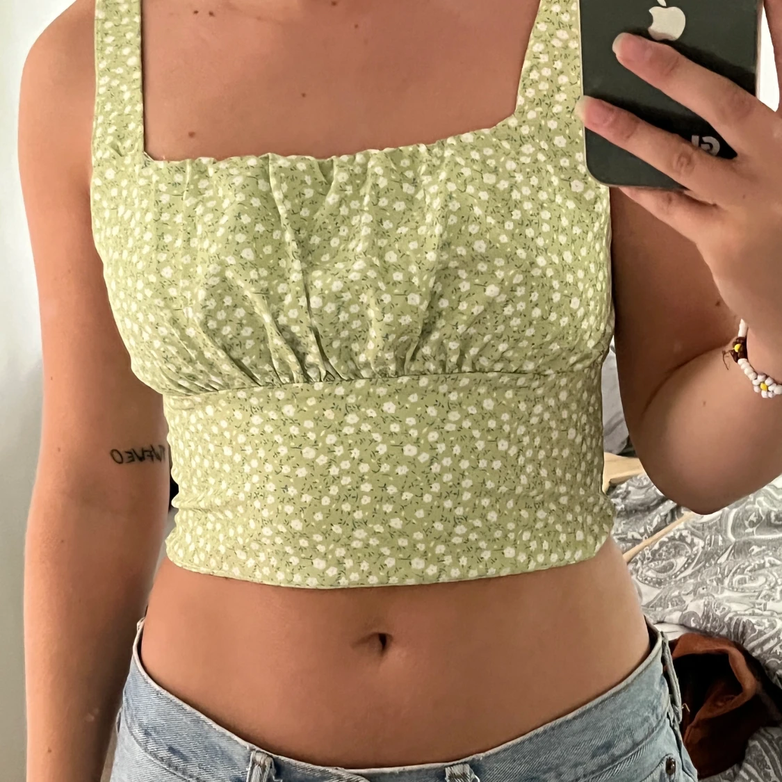 Blommig sommartopp strl s 