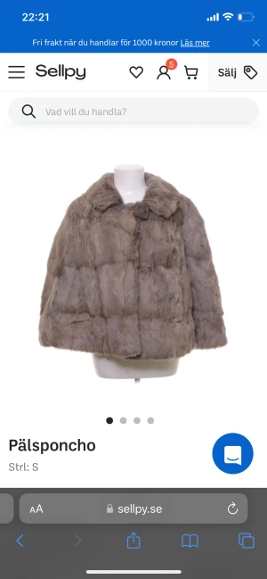 Päls poncho - Säljer min pälsponcho