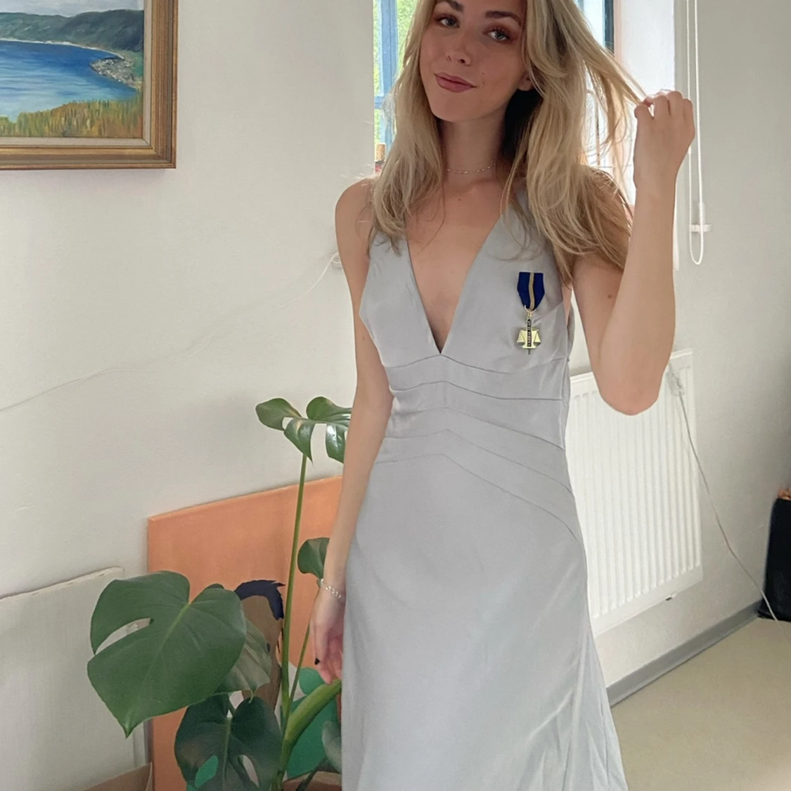 Balklänning ljusblå - 91