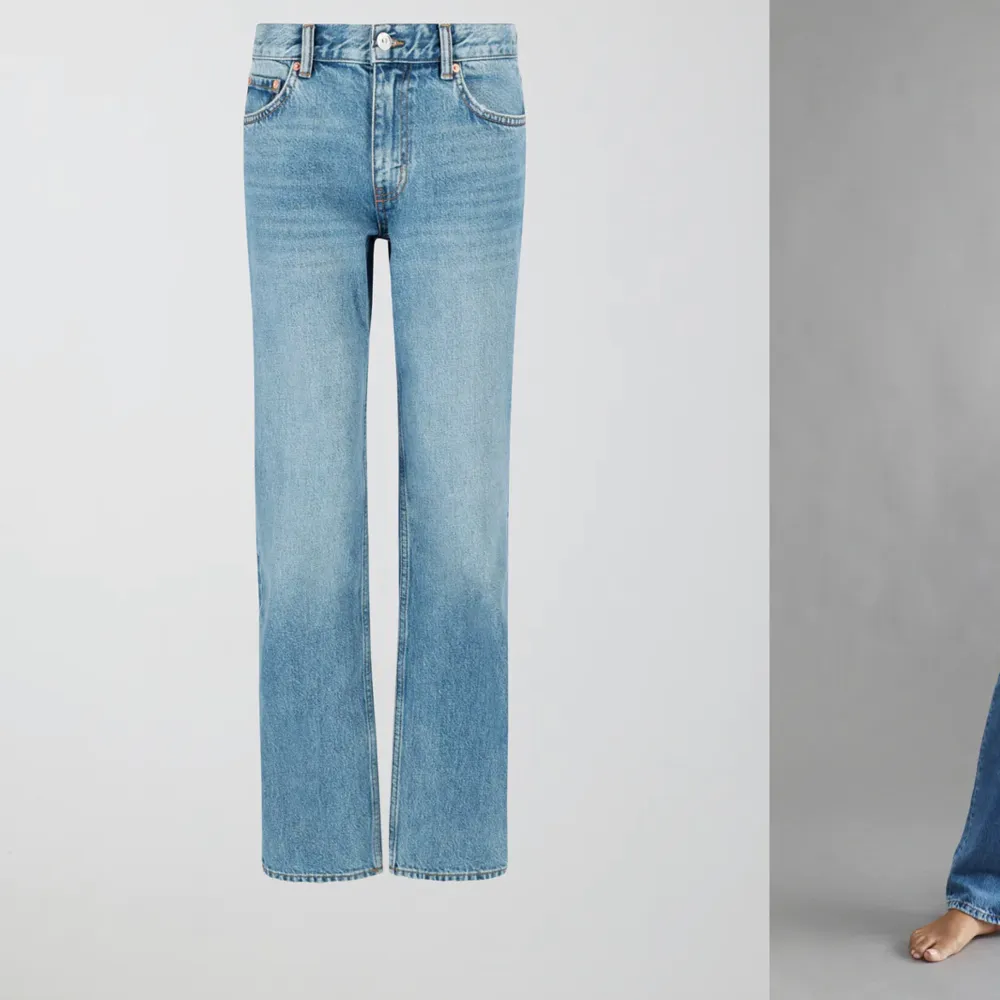 Lågmidjade jeans från gina!! Använt en gång men har fel storlek. Skit snygga! . Jeans & Byxor.