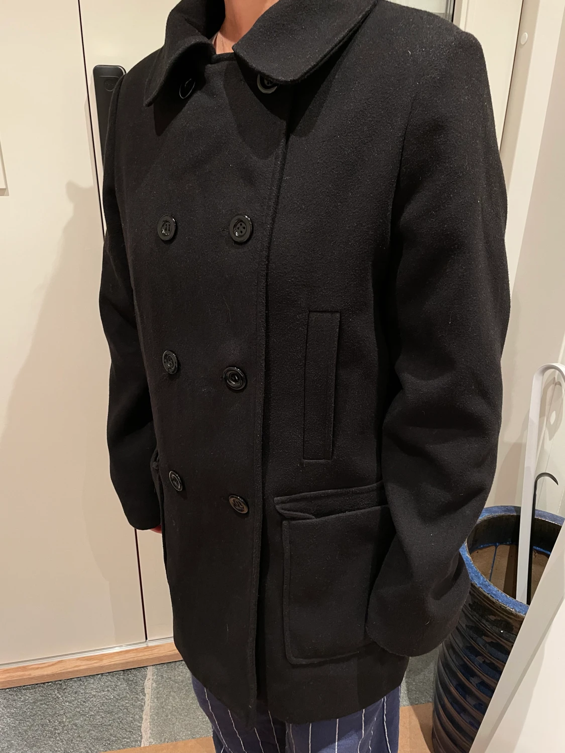 Svart, höstig kostymkappa - 90