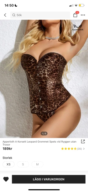 leopard korsett - skit snygg kommer inte till användning dock 