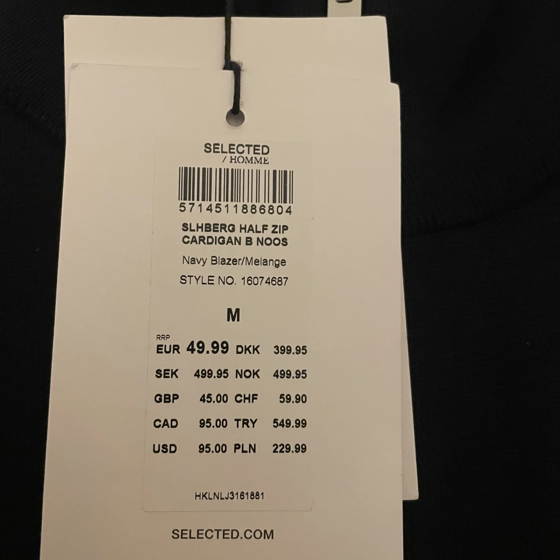 Marinblå halfzip - 91