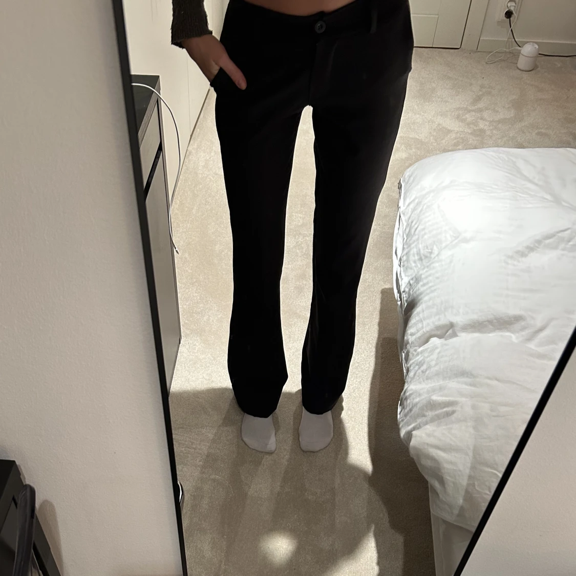 Low waisted kostymbyxor