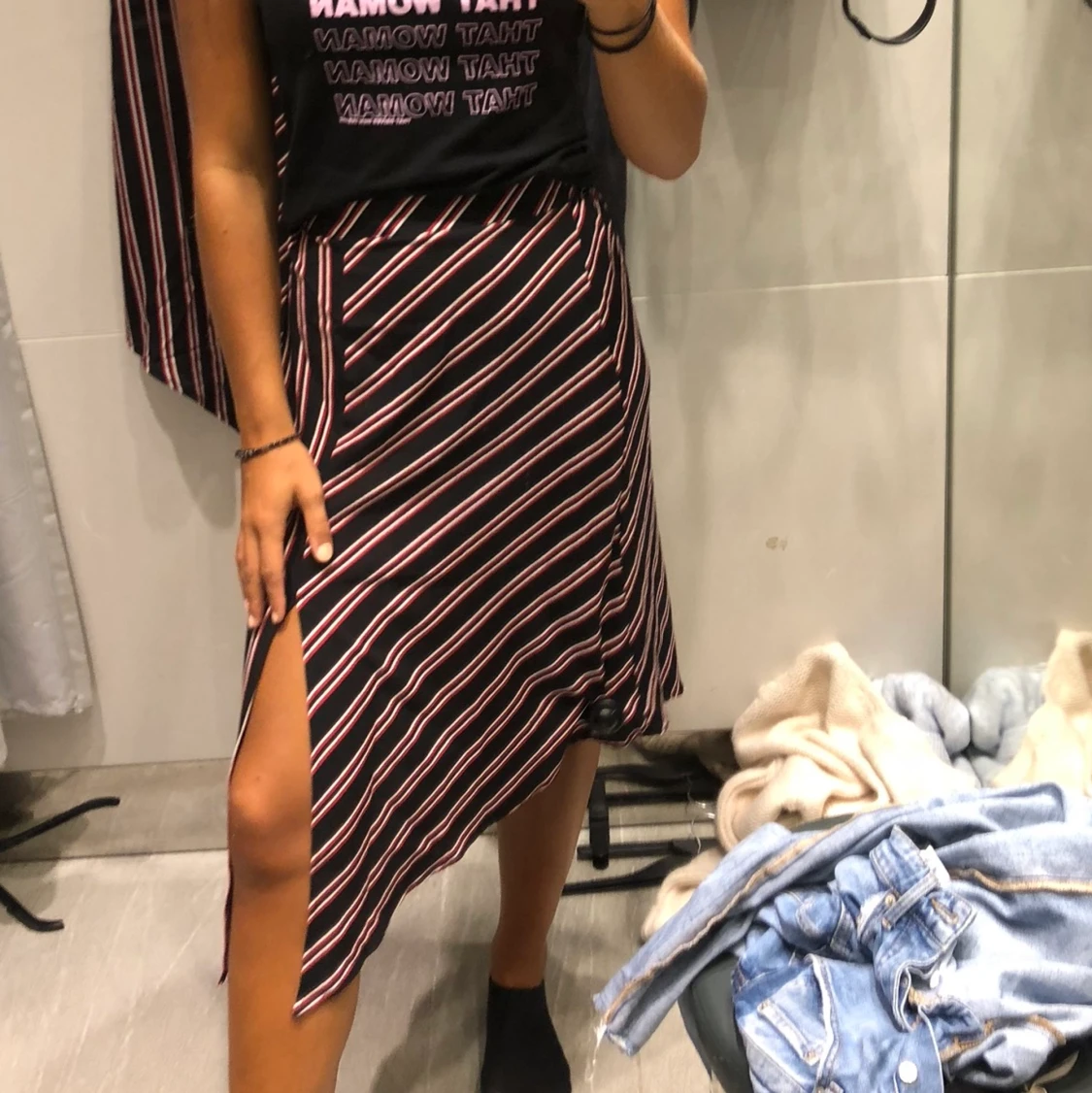 H&M randig kjol XS - 90