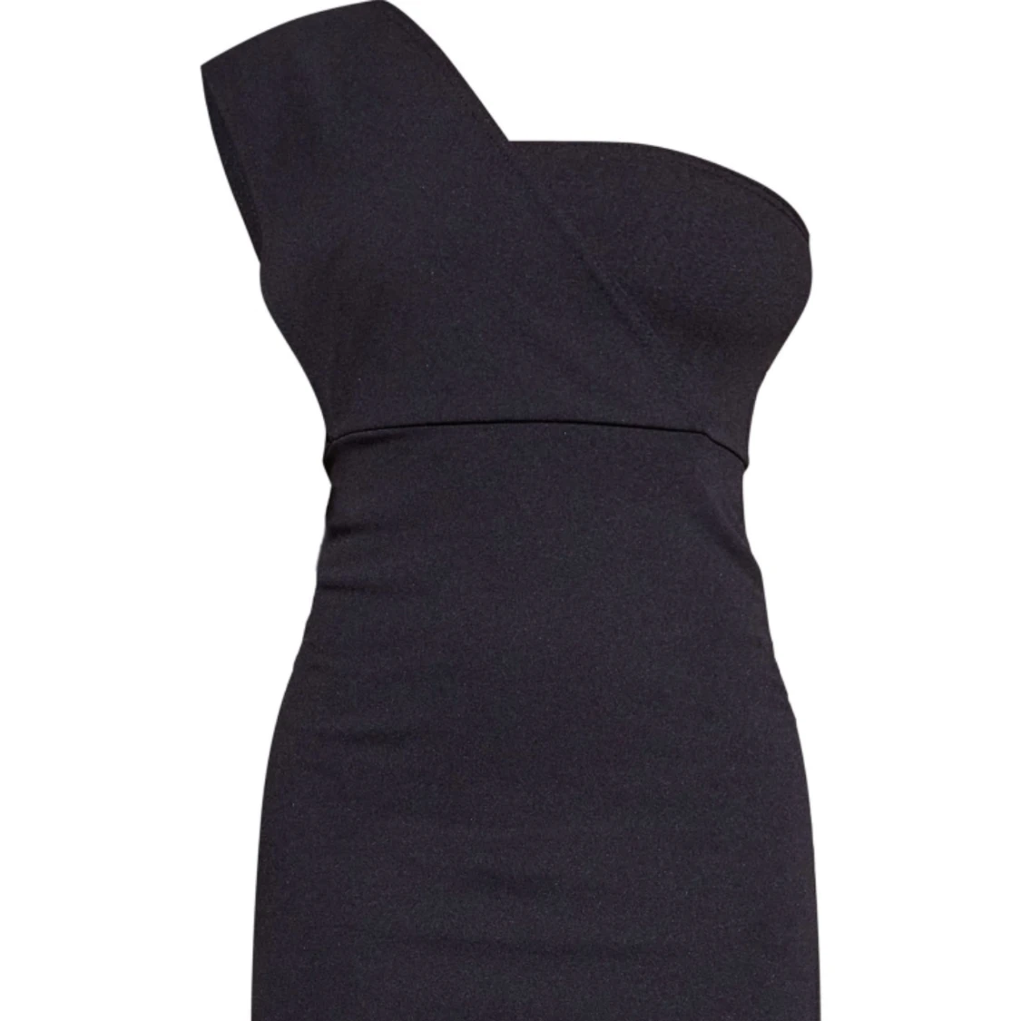 Mörkblå klänning med en ärm - 90