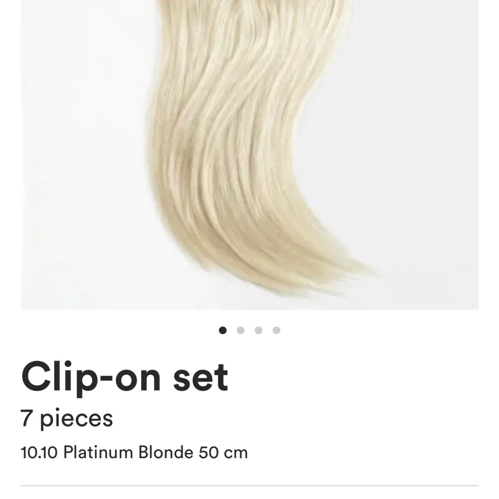 Färg: 10.10 Platinum Blonde  50cm Endast testat och tvättat engång. Säljes pgutav fel färg. Övrigt.