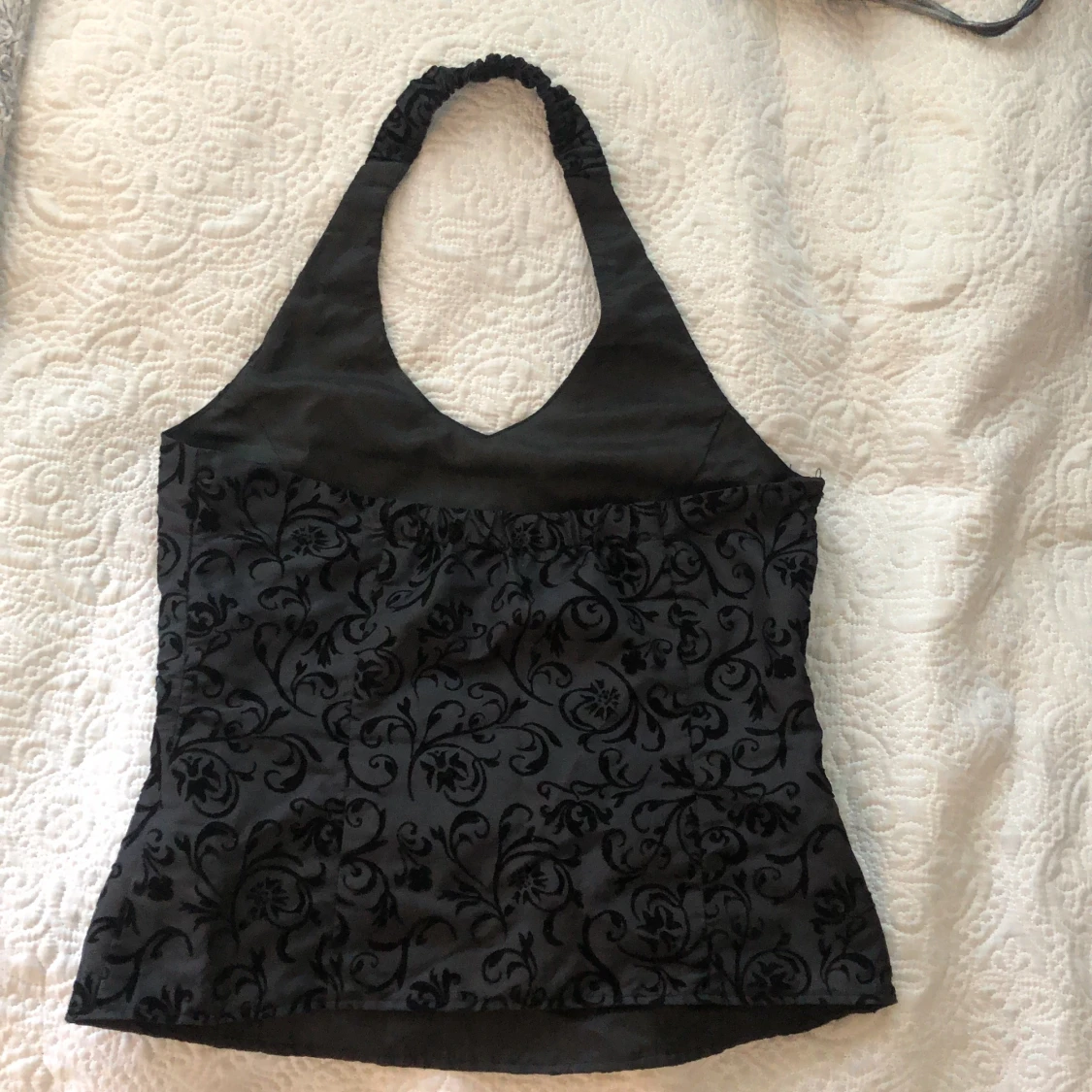 Svart halterneck topp - 90