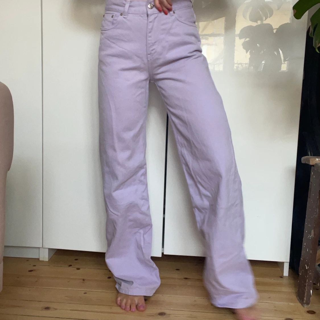 Ljuslila Junkyard wide leg jeans