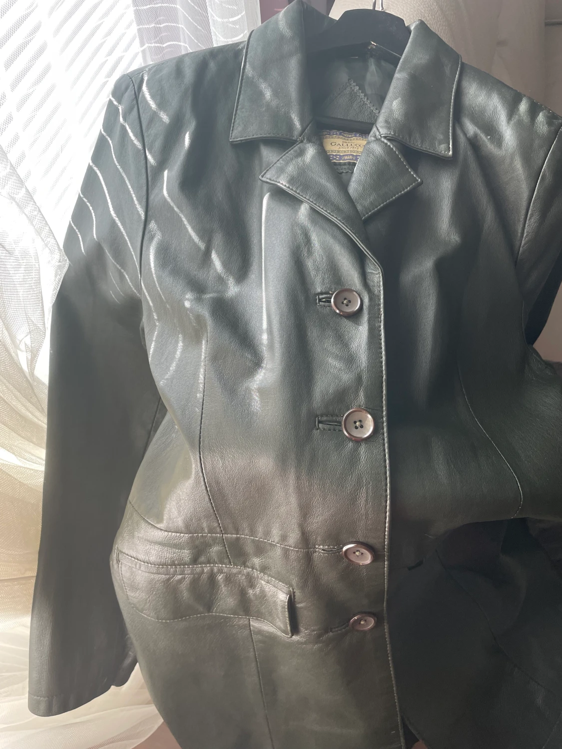 Fitted läder Jacka - 90