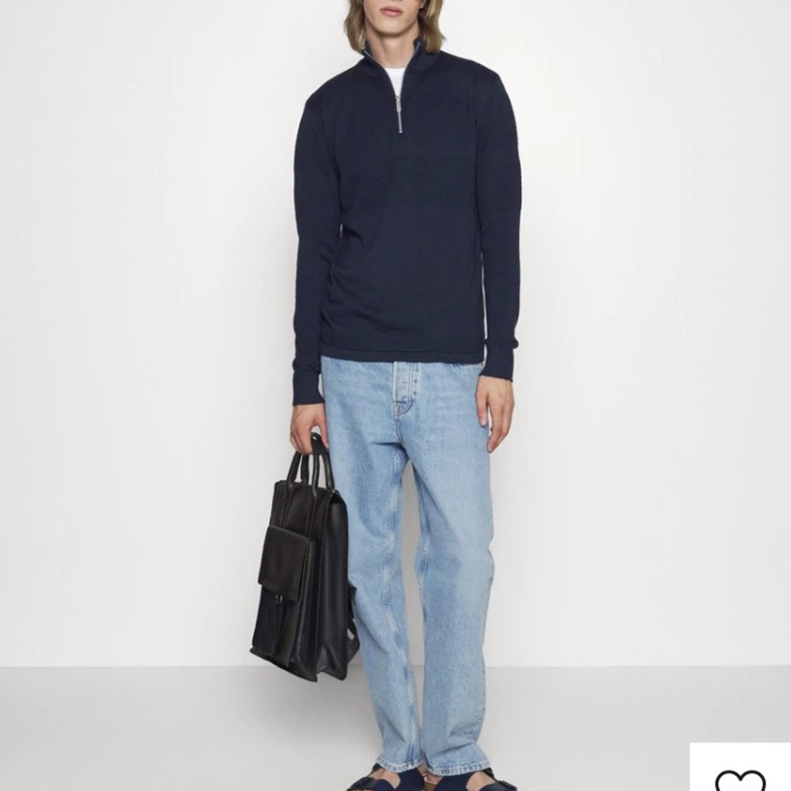 Mörkblå Halfzip  - 90