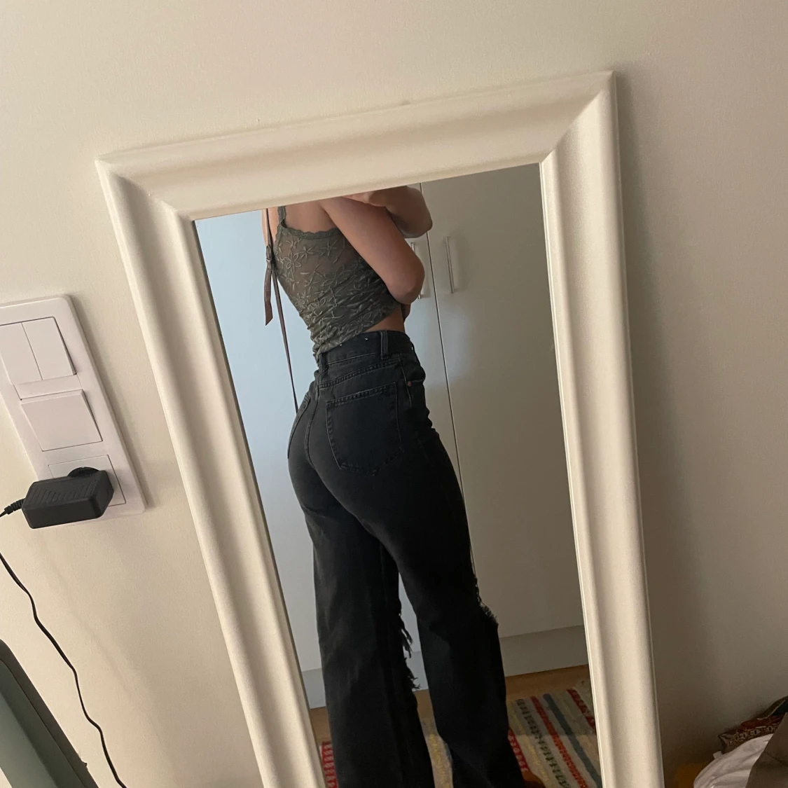 Gråa oversized jeans!
