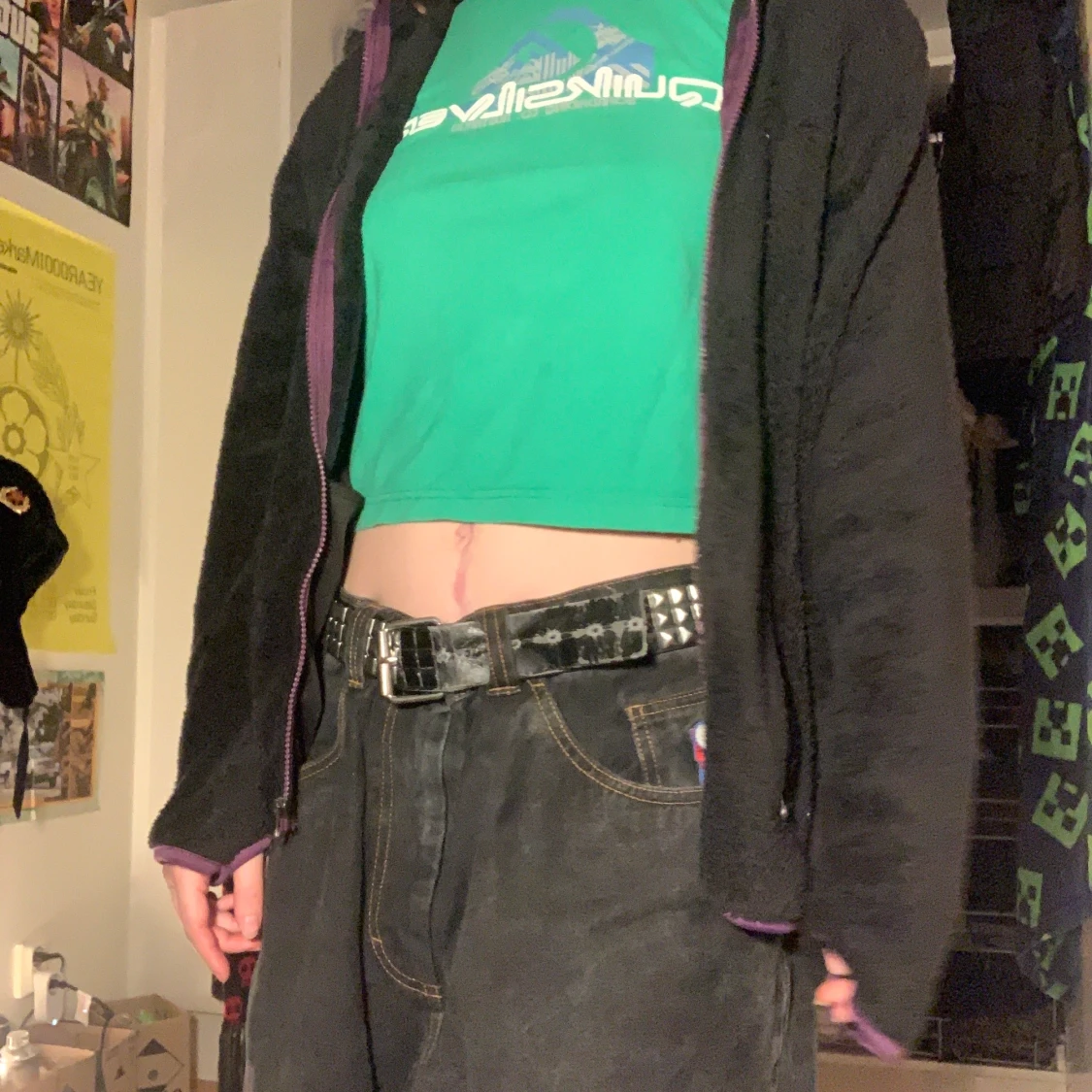 fluffig svart tröja - 91