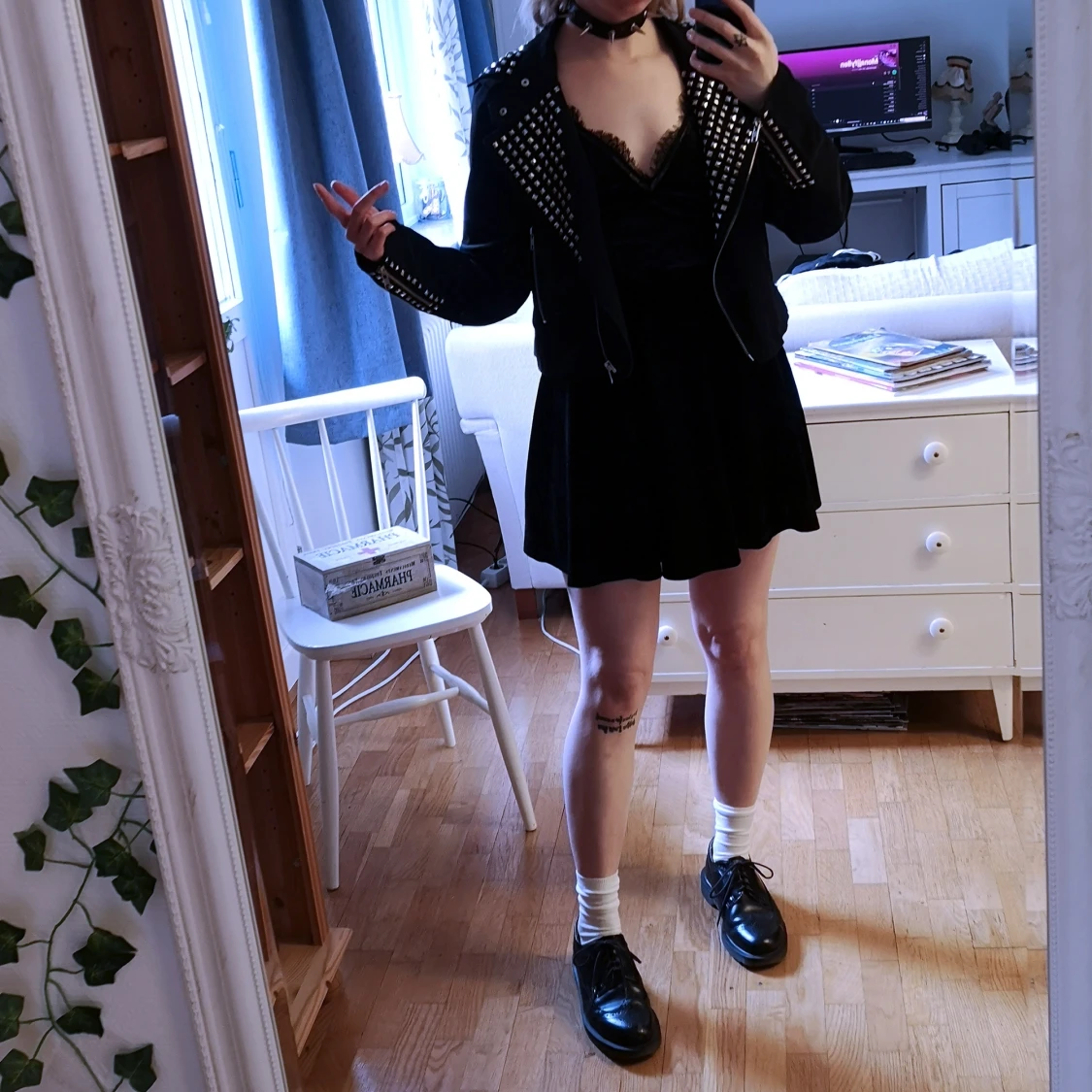 gina tricot bikerjacka strl M  - 2