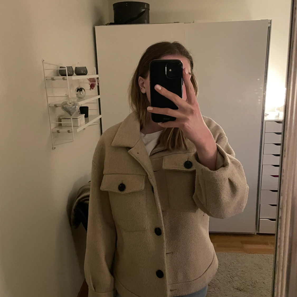 Beige oversized jacka  - 90