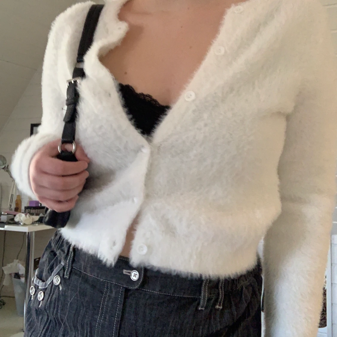 Fluffig vit kofta - 90