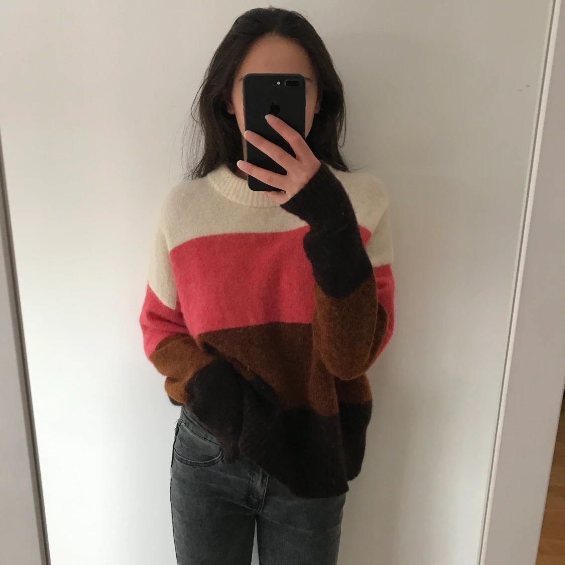 Stickad tröja☁️💕🐻🖤 - 90