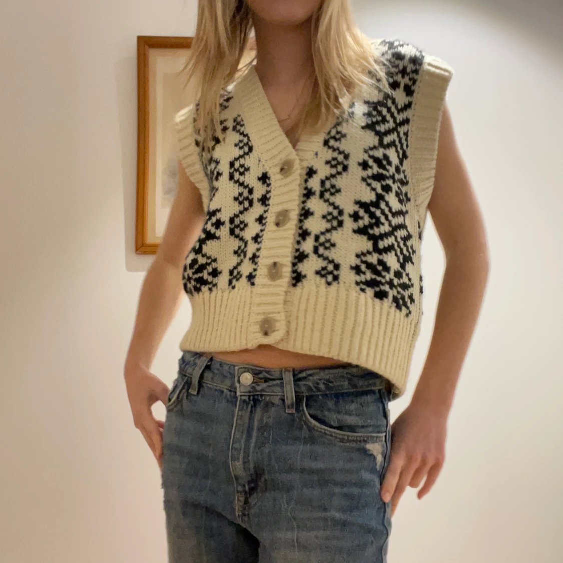 Stickad väst - 90