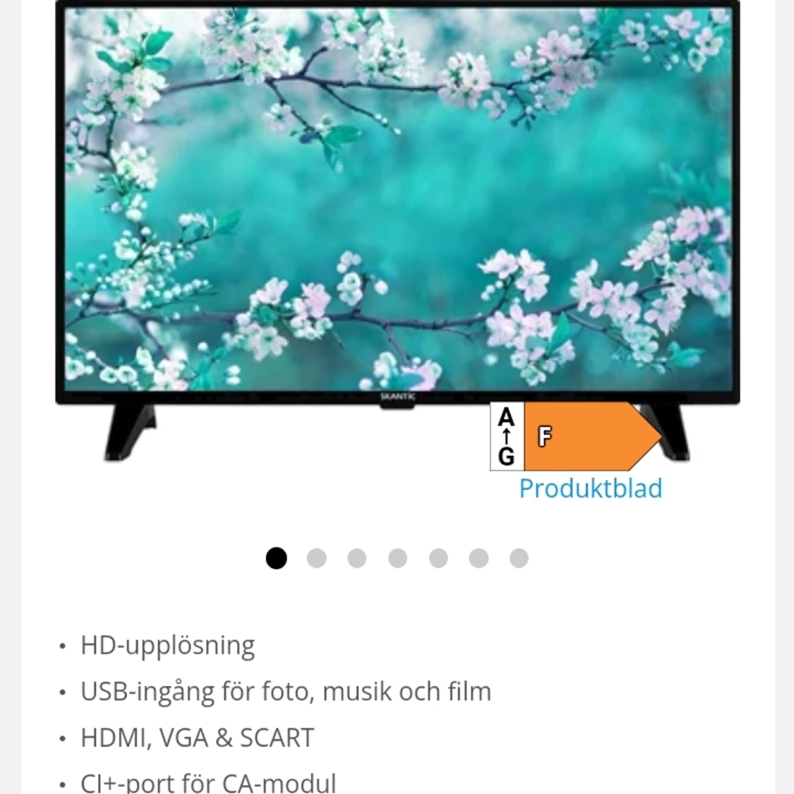 32 tums HD tv i nyskick.  - 90