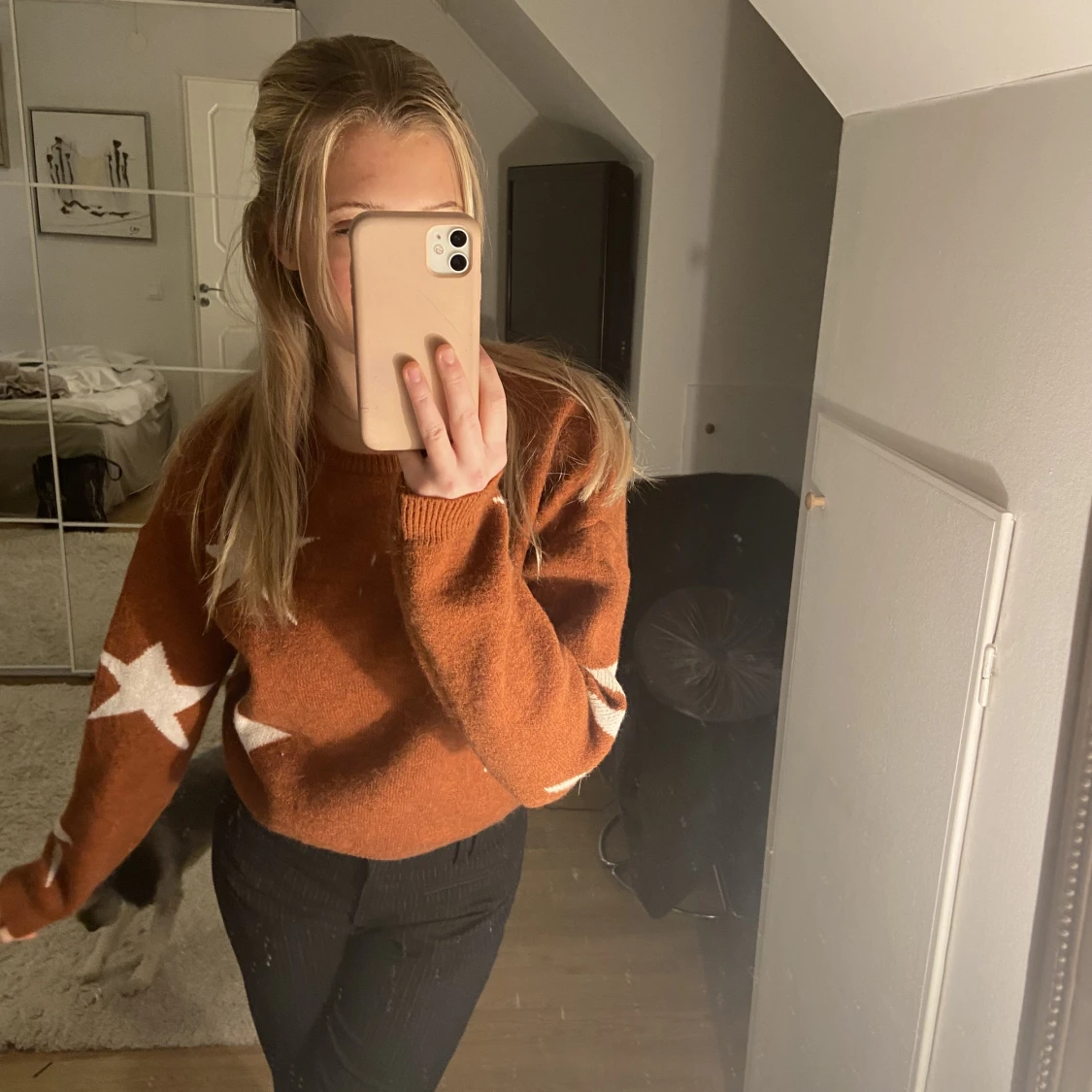 Stickad tröja med stjärnor - 91