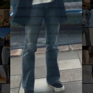 Lågmidjade bootcut - Säljer mina sjukt snygga lågmidjade bootcut/straight jeans från SIS, då de har blivit för små😢. Passar strl 34-38 skulle jag säga beroende på hur tight man vill att de ska sitta. 