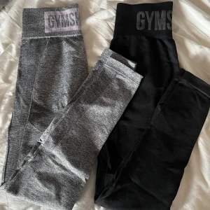 Gymshark träningstights - Säljer 2 par tight från Gymshark i storlek S. Nya i skick då de knappt är använda. 200kr/st, köparen står för frakten