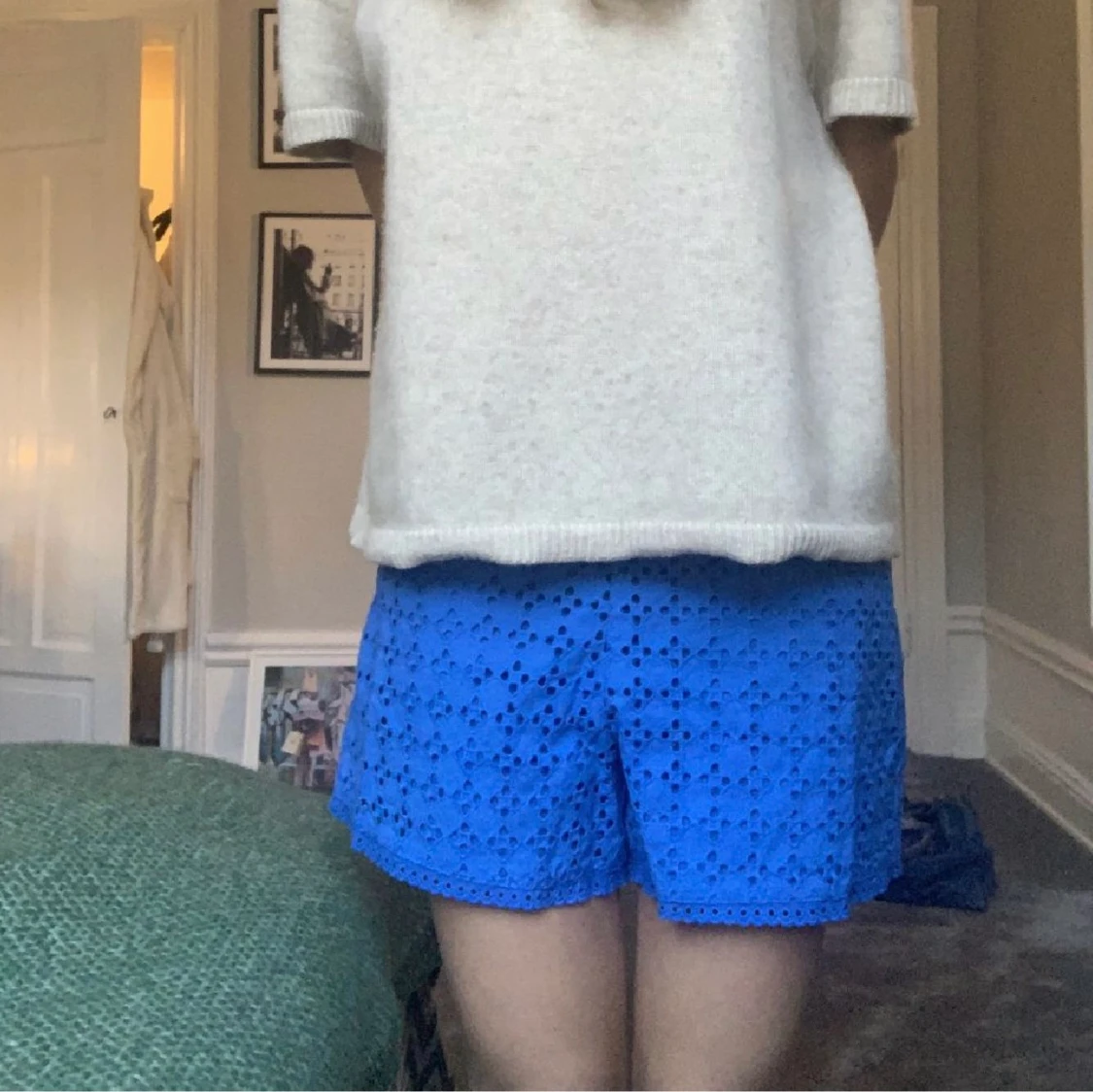 Blå zara shorts  - 91